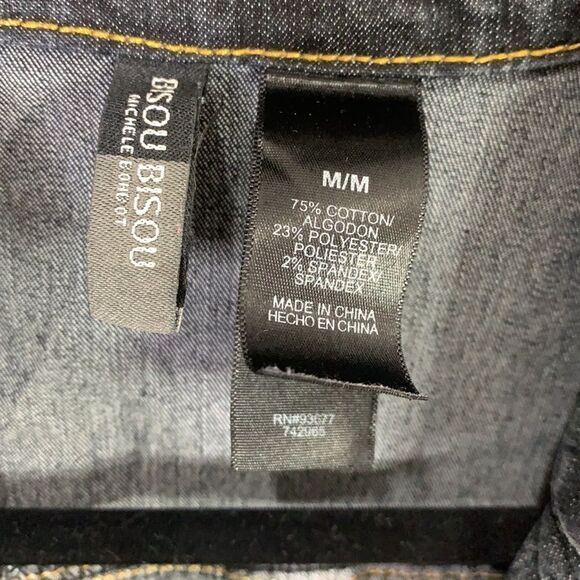 Bisou Bisou jean denim dress size medium button up (pc1) - Picture 3 of 9